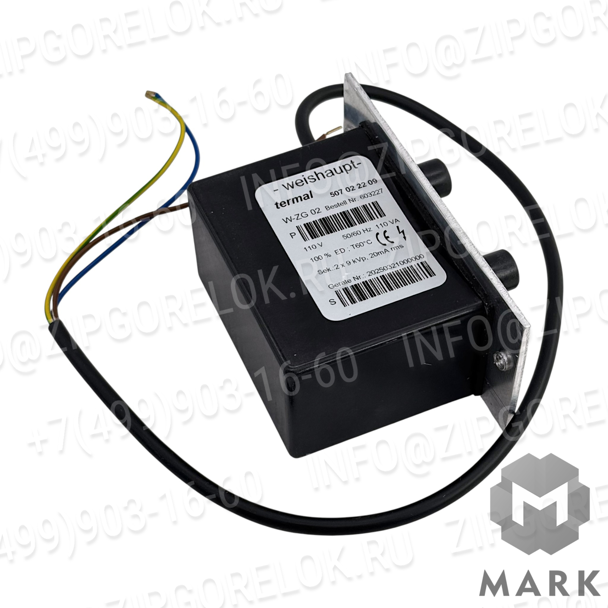 Tрансформатор зажигания, тип W-ZG02 110B 100BA арт.We603227