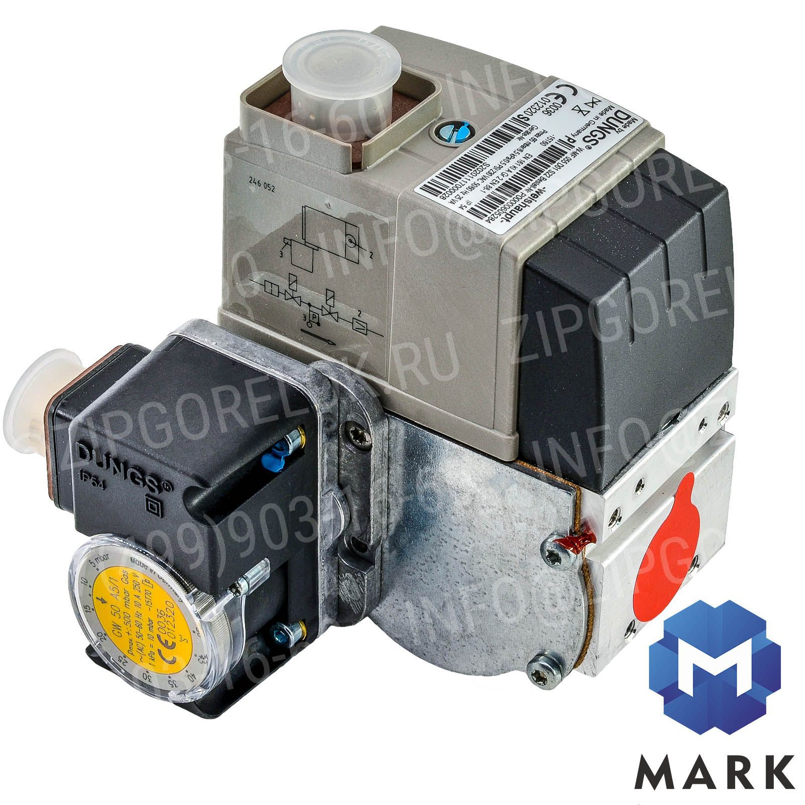 605284 Купить W-MF 055 D01 S22 Газовый клапан DUNGS арт.: 605284 | Zipgorelok.ru